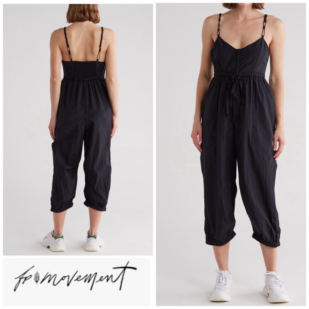 Free People FP‎ Movement Down To Earth Jumpsuit black size XS NWT
